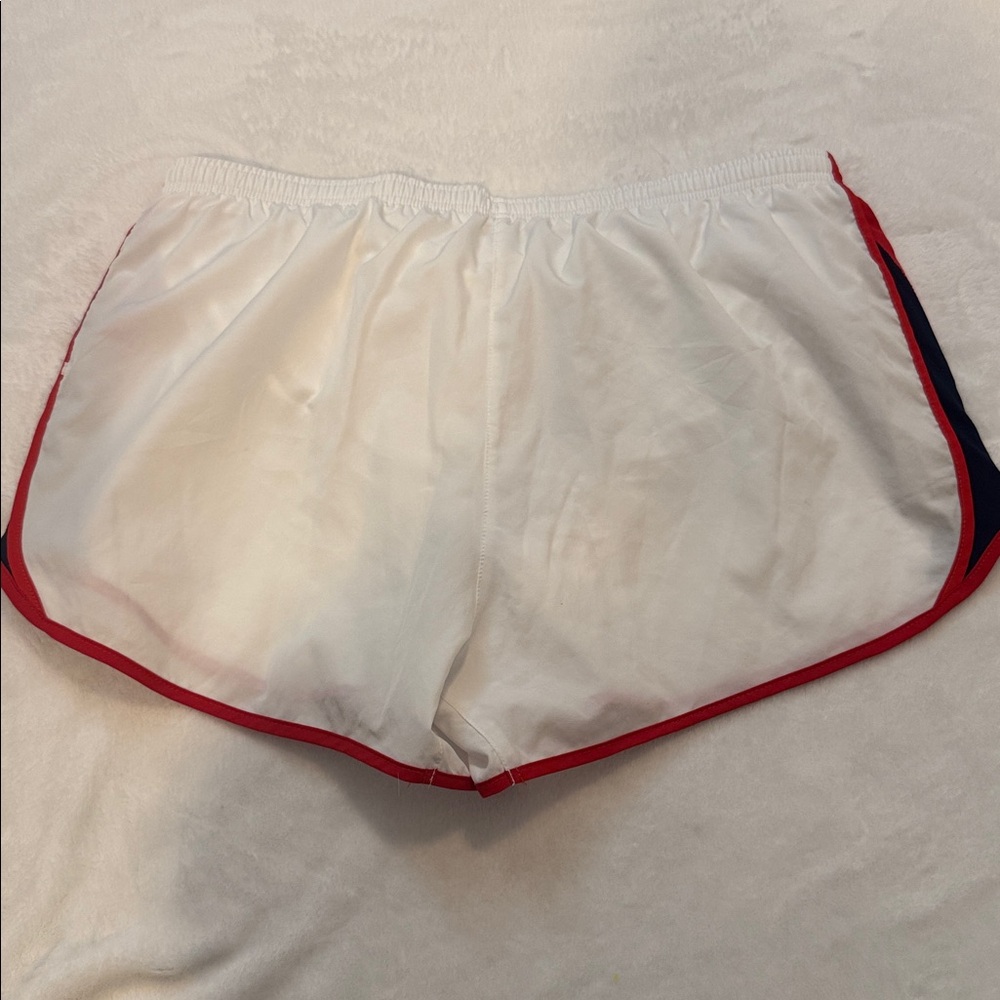 Nike Women's Red and White Athletic Shorts - Picture 3 of 3